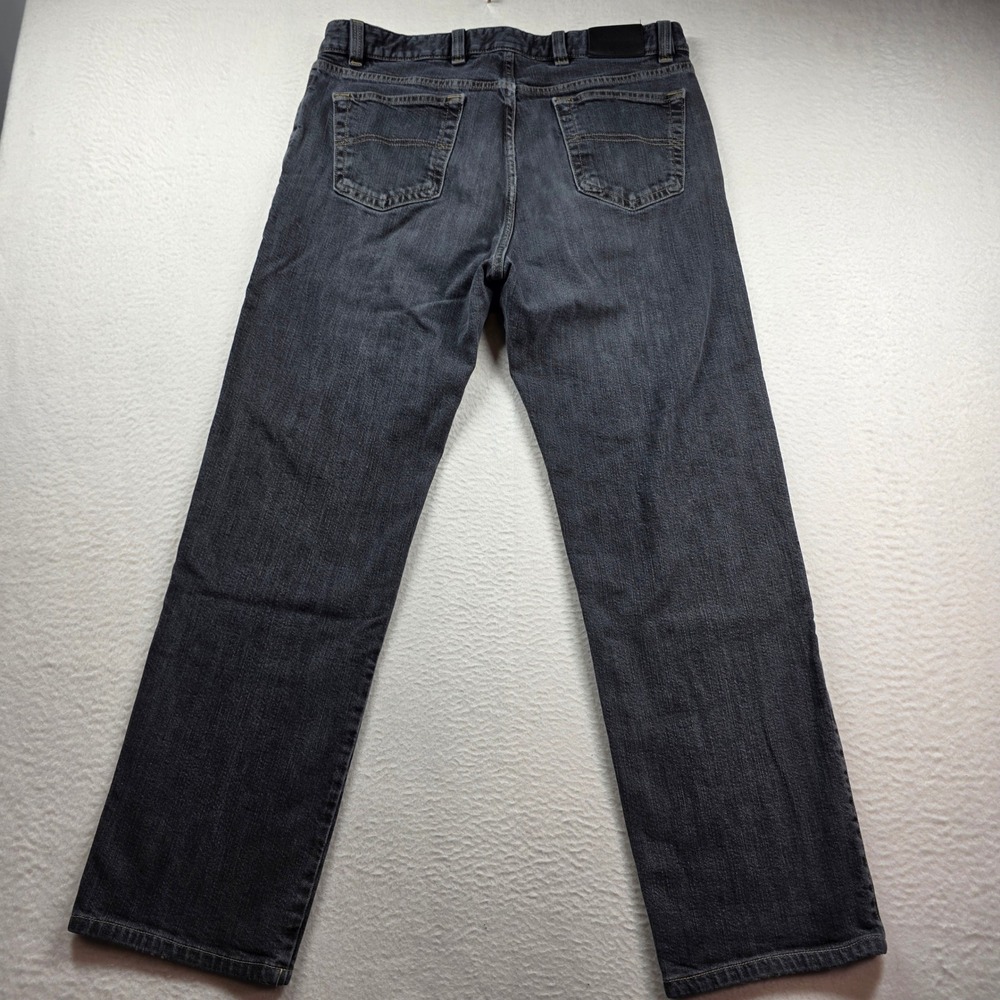 Ermenegildo Zegna Jeans Men 36 Black Straight Leg Stretch Cotton Made in Italy - Picture 10 of 11